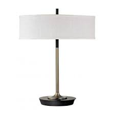 Perfect on a side table, nightstand or home office, this workstation desk lamp is paired with a linen drum shade. Desk Lamps Desk Lamp With Usb Port And Power Outlet