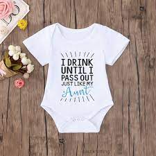 Lebensechter puppenengel in den sie sich verlieben werden! I Drink Until I Pass Out Just Like My Aunt Short Sleeves Baby Clothes Baby Bodysuit Newborn Infant Lovely Graphic Baby Shower Gift Rompers Onesies Wish