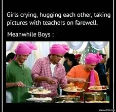 Check spelling or type a new query. Girls Crying Hugging Each Others Taking Pictures With Teachers On Farewell Meanwhile Boys Meme Memezila Com