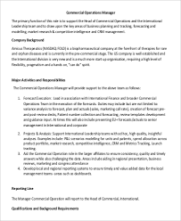 Finance manager intro paragraph when people are searching for new opportunities, they want to be excited about the position. Free 9 Commercial Manager Job Description Samples In Ms Word Pdf