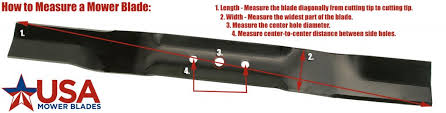 how to measure a lawn mower blade usa mower blades