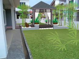 Gambar desain rumah minimalis ini dipandang dari tampak depan samping & belakang terlihat sangat dagi. Dekorasi Landskap Taman Mini Simple