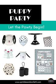 Birthday Party In A Box Delivery Let S Pawty Puppy Party Supplies Puppy Party Decorations Puppy Editable Printa Puppy Party Decorations Dog Party Decorations Puppy Adoption Birthday Party