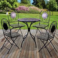 Do not use strong solvents or bleach as they may damage the surface. Marko Mosaic Bistro Set Outdoor Patio Garden Design Furniture Table And Chairs Ebay