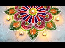 Rangoli For Diwali Easy Unique Rangoli Using Simple Tools Diwali Special Art With Creativ New Rangoli Designs Rangoli Designs Easy Rangoli Designs Diwali