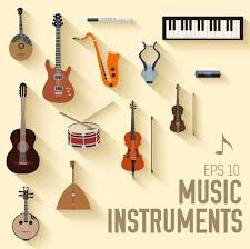 Flat Music Instruments Vector Material Vector Music Free Download Music Clips Music Instruments Vector Free