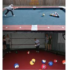 Giant Pool Game With Bowling Balls Pool Games Life Size Games Giant Outdoor Games
