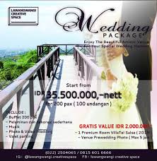This cafe locate at dago area. Special Wedding Package Lawangwangi Creative Space