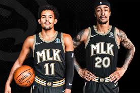The atlanta hawks admitted past apparel mistakes with a complete uniform overhaul in hopes of rediscovering their days of glory. Atlanta Hawks Debut Martin Luther King Jr Tribute Uniforms People Com