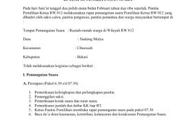 10 contoh surat edaran dengan penulisan yang baik dan. Contoh Berita Acara Pemilihan Ketua Rt Wisanggeni Dokter Andalan