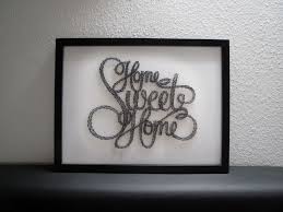 Fadenbild Home Sweet Home A3 Von Fadenbild Auf Dawanda Com Fadenbilder Nagelbilder Spardose Basteln