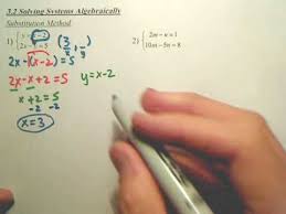In fact, any a and b replacement. 3 2a Solving Systems Algebraically Algebra 2 Youtube
