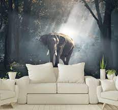 A truly stunning mural which will add a sense of depth and drama to any room. Elephant In Forest Wall Mural Tenstickers