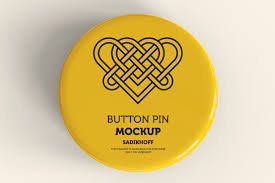 Glossy Button Pin Mockup Button Pins Mockup Clever Business Cards