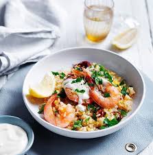 Spanish Saffron Rice With Chorizo And Prawns Recipe Saffron Rice Spanish Saffron Prawn Recipes