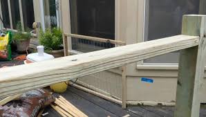 Install railing brackets by driving screws as perpendicular to the post as possible. How To Easily Build And Install Deck Railing Toolbox Divas