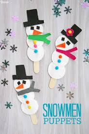 Snowman Puppet Easy Winter Craft For Kids Darice Easy Winter Crafts Winter Crafts For Kids Winter Crafts