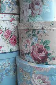 Vintage Wallpaper Hat Boxes Caixas Vintage Caixa De Tecido Caixas Decoradas