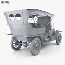 3d Model Of Ford Model K Touring 1906 Ford Models Touring 3d Model