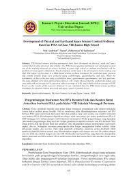 Maybe you would like to learn more about one of these? Pdf Development Of Physical And Earth And Space Science Content Problems Based On Pisa In Class Viii Junior High School
