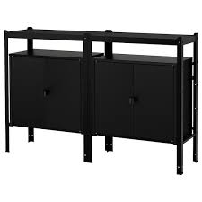Bror Shelving Unit With Cabinets Black Shop Ikea Ca Ikea In 2020 Shelving Unit Shelving Ikea