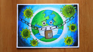 Showing days, hours, minutes and seconds ticking down to 0. Corona Virus Lockdown Drawing With Oil Pastel Awareness Safety Poster Save Earth From Corona Youtube