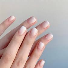 Is it possible to do ombre on natural nails? Amazon Com Aimimier 24pcs French Ombre False Nails Glossy Gradient Full Cover Short Square Fake Nails With Glue Salon Clip On Fingernails For Women And Girls White Beauty Personal Care