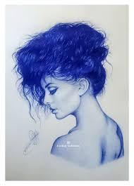 رسومات بالأزرق الجاف طفرة جوز Pen Drawing Drawings Ballpoint Pen Drawing