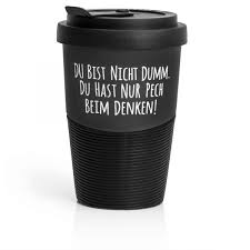 Coffee To Go Becher Mug Pechkeks Gluckskeks Badluck Schwarz Black Dodos Schwester De In 2020 Coffee To Go Becher Becher To Go