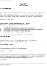 Since 2005, livecareer's team of career coaches, certified cv writers and savvy technologists have been developing career. Swimming Teacher Cv Example Lettercv Com