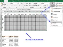 Plot Date Ranges In A Calendar