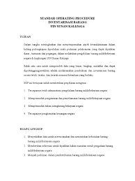 Setiap koleksi barang atau perlengkapan yang menjadi milik lembaga paud harus didaftar/diinventarisir untuk memudahkan lembaga mengetahui kondisi barang saat ini. Sop Inventaris Barang Uin Kalijaga Pdf