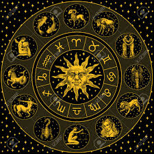 Zodiac Wheel Astrology Horoscope With Circle Sun And Signs Royalty Free Cliparts Vectors And Stock Illustration Image 115598569