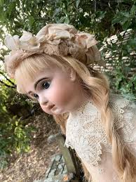 Antique Marotte Jester Style Bisque Shoulder Head with Glass Eyes and Teeth  Musical Music Stick Doll c1900 still plays music, very clean condition! An  absolute doll! Will post ww as long as