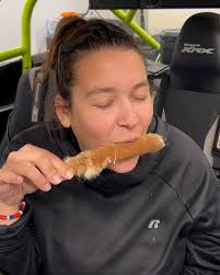Biting into a wild corndog 🥴