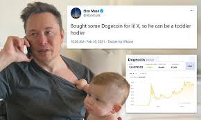 When he does, the market reacts to it quite. Elon Musk Says He Has Bought Dogecoin For His Son Daily Mail Online