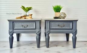 Glazed Queenstown Gray Side Tables Coffee Table End Table Set End Tables Grey Side Table