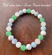 Buddha Stones Erdbeerquarz Weiße Kristallperle Liuli Herz Heilung Armband