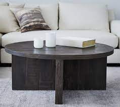 Features 2 spacious drawers and lower shelf for storage. Rocklin 42 Round Reclaimed Wood Coffee Table Pottery Barn