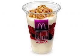 Pour 1/2 cup of yogurt into a parfait cup or tall glass. Fruit And Yogurt Parfait Mcdonald S Wiki Fandom