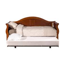 First of all, we should mention that a trundle daybed is very versatile and that's because it's suited for a lot of different types of people and a lot of different spaces. Hillsdale Furniture Bedford Cherry Day Bed With Suspension Deck And Roll Out Trundle 124dblhtr The Home Depot