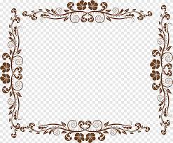 Tropical floral border with palm leaves tropic vector. Brown Floral Frame Europe Frame Ornament Cute Pattern Border Border Frame Png Pngegg