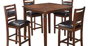 5 Piece Wooden Pub Set With Padded Seats Big Lots Pub Dining Set Pub Set Pub Table