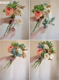 How To Make A Faux Flower Bridal Bouquet Diy Bouquet Fake Flowers Diy Wedding Bouquet Fake Flowers Diy Bridal Bouquet