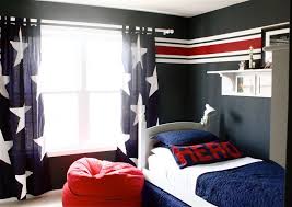 Amusing Boys Room Decoration Ideas With Wooden Single Bed Combined White Mattress And Blue Blankets Beside Red S Boy Room Paint Blue Boys Bedroom Room Makeover
