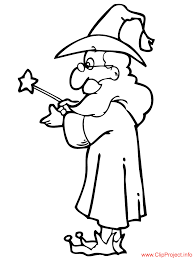 Choose your favorite coloring page and color it in bright colors. Wizard Coloring Magician Free Sheet