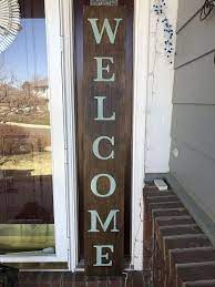 Let's start with our board. Diy Front Porch Welcome Sign Chas Crazy Creations