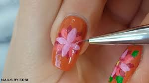 How to paint flowers on your nails. How To Paint A Flower In Your Nails Nails By Ersi Si Te Lyejme Thonjte Youtube