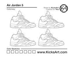 Some of the coloring page names are shoe drawing template at getdrawings, pin by amber derezinski on coloring in 2019 air, air jordan coloring coloring home, michael jordan coloring coloring sneakers, fileclassic alphabet numbers 5 at coloring for kids, coloring for shoes google search coloring, jordshoes drawing at getdrawings, number. Air Jordan 5 Kicksart