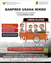 Bantuan umkm 2021 yang disebut blt umkm atau bpum 2021 sudah berjalan pada 2020 dan direncanakan berlanjut. Bantuan Umkm Dibuka Kembali Dinas Perdagangan Koperasi Ukm Klaten